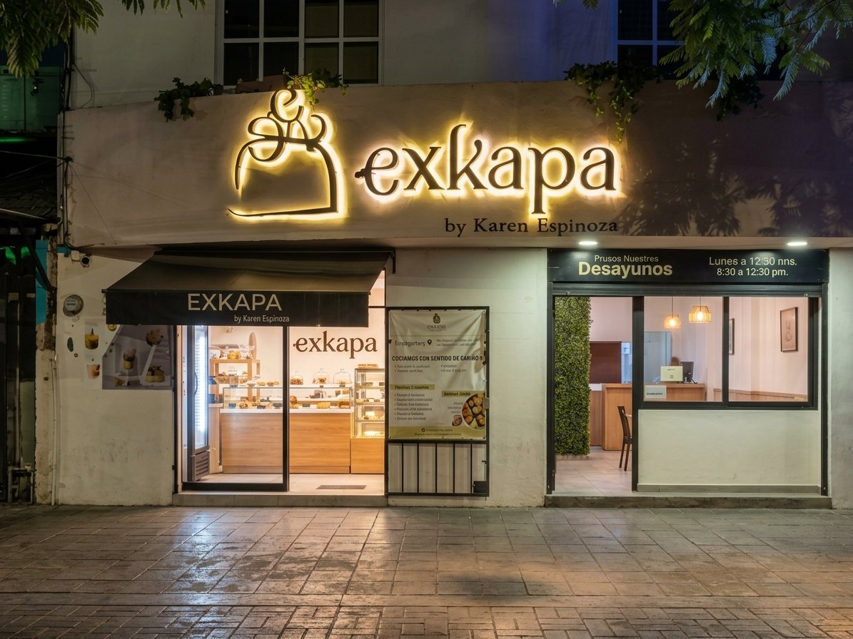 Letras 3D iluminadas de Exkapa