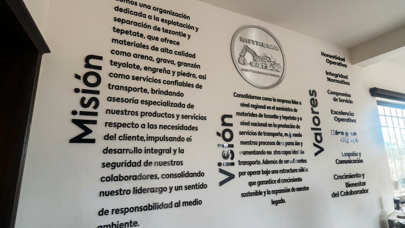 Letras planas para interior o exterior
